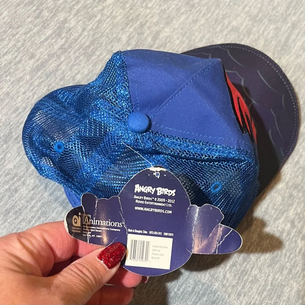 Angry Birds Space adjustable‎ blue baseball cap hat youth kids unisex Y2K new